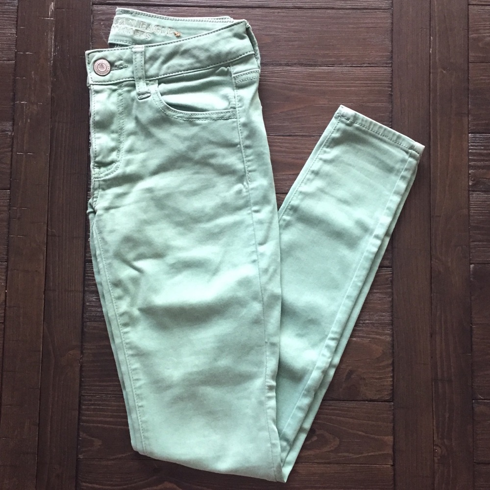 Size 4 Mint Green Jeggings